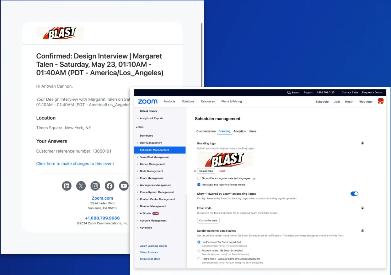 Custom Branding for Scheduler Emails