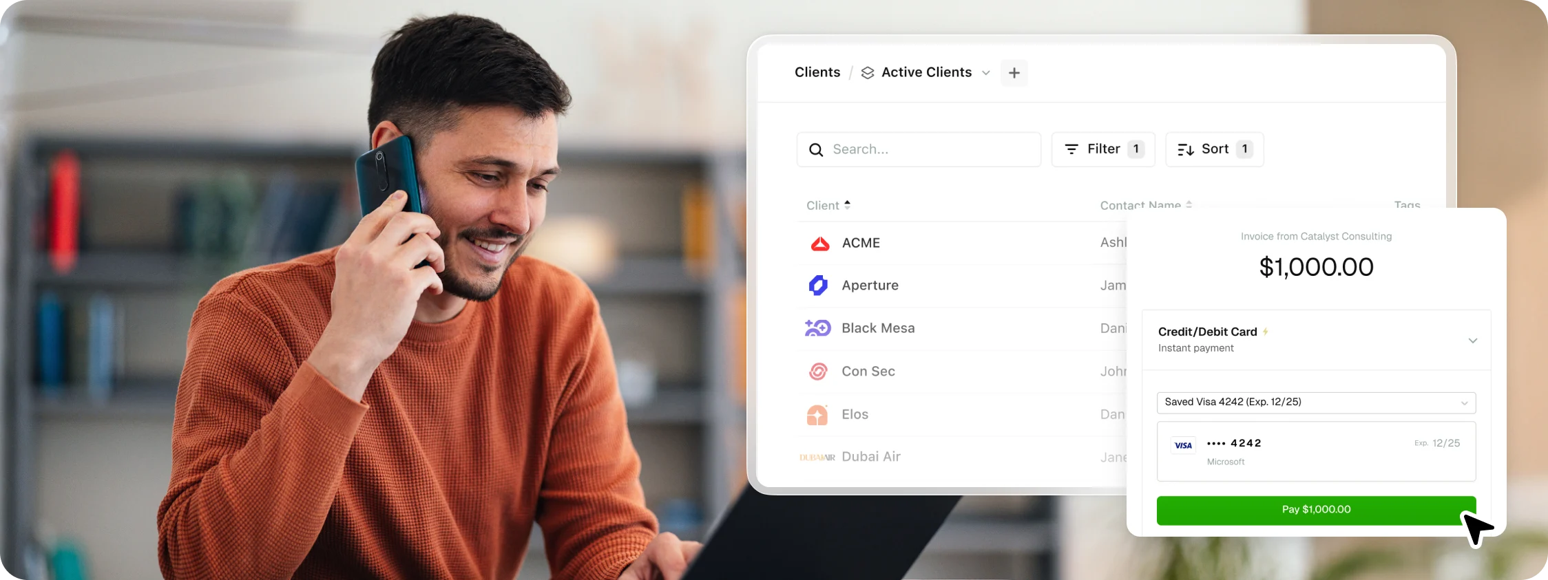 Manage your client relationships seamlessly with the Bonsai CRM
