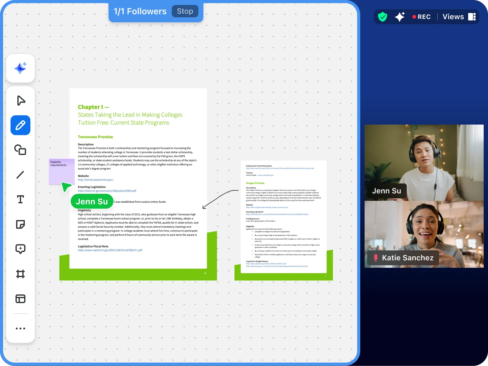 Bring other digital assets into a whiteboard