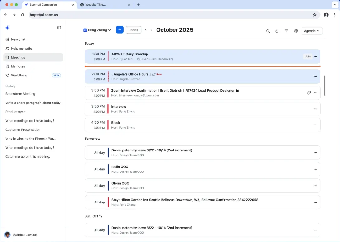 Calendar Integration
