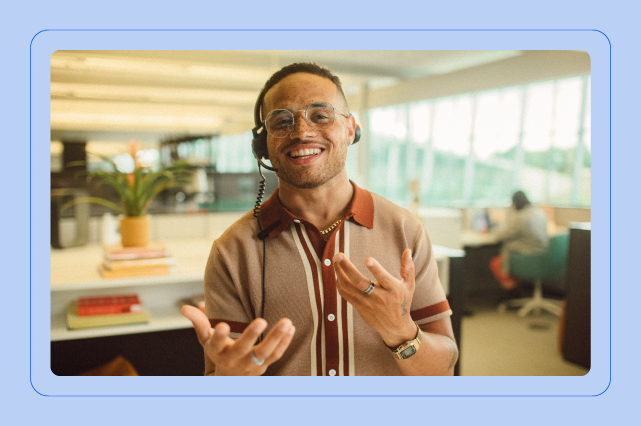 Two people conducting call center call monitoring