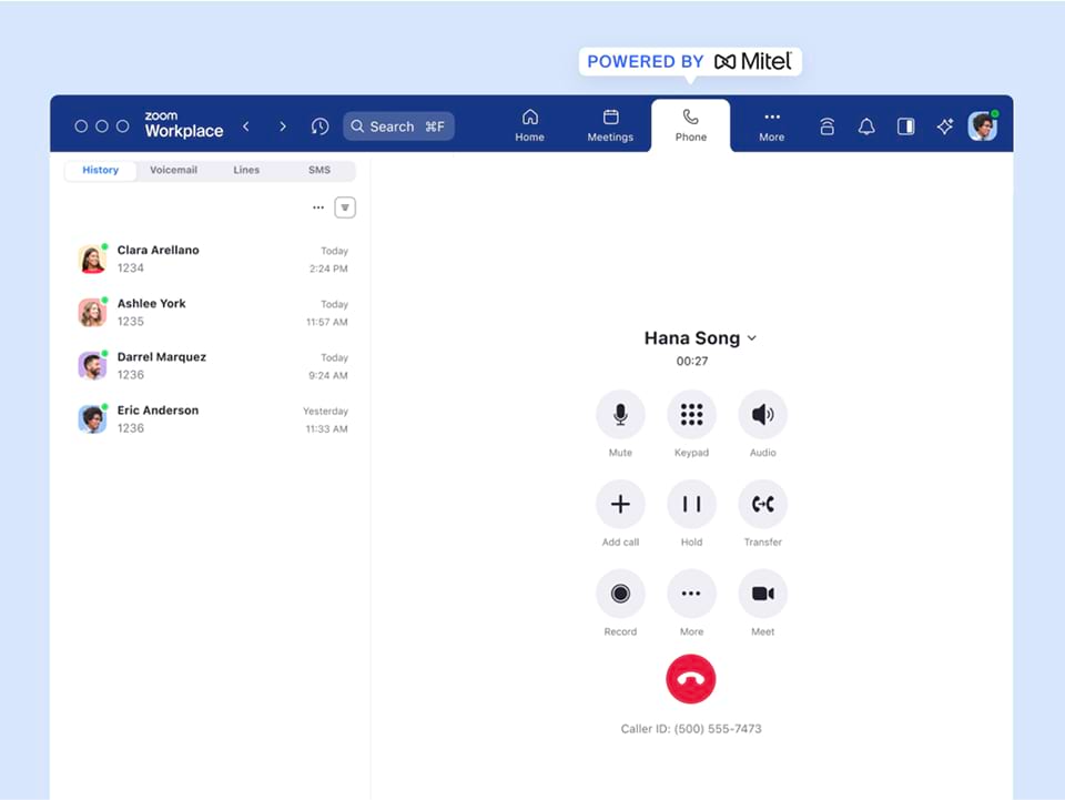 Seamless calling capabilities with your existing Mitel telephony system