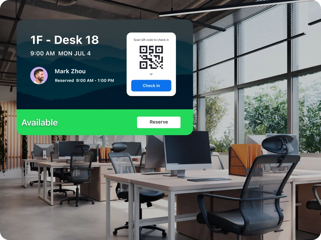 Check in instantly from your device