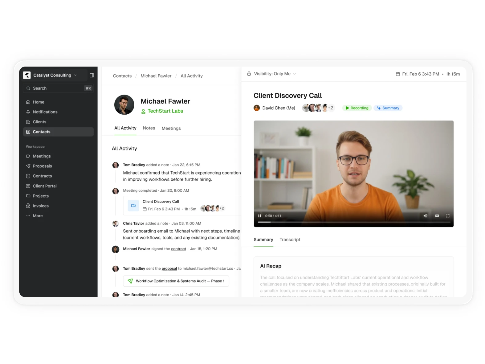 Connect your Zoom calls to your client workflows