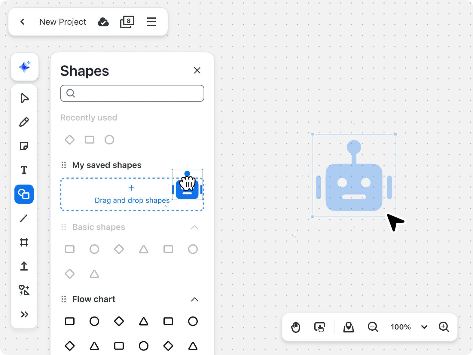 Create a personal collection of shapes