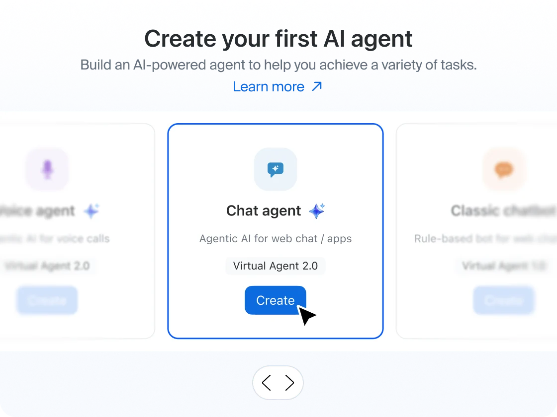 Accelerate ROI by deploying AI agents quickly