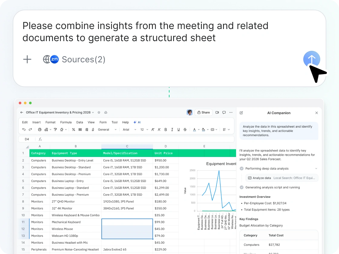 Create a meeting-to-data bridge