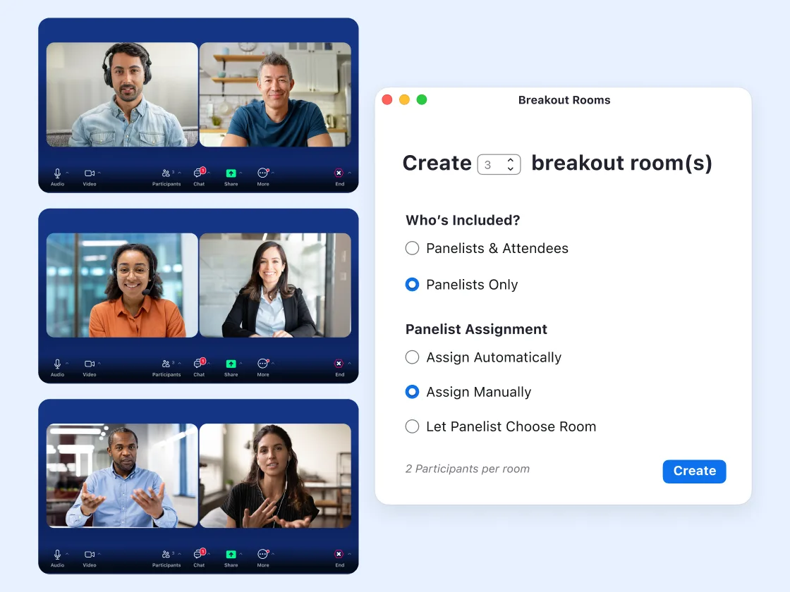 Creating breakout rooms