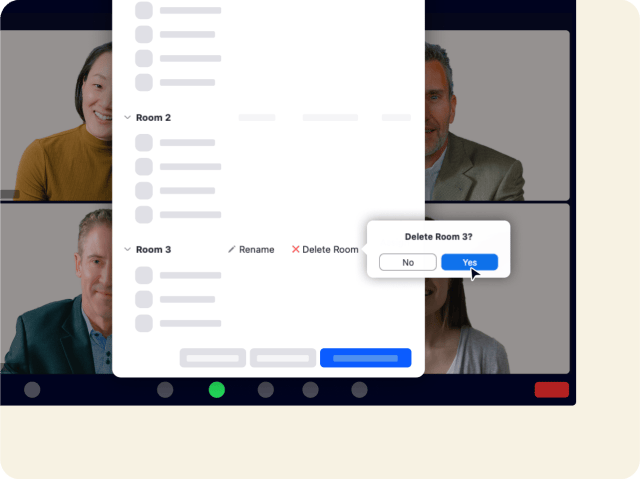 Küçük grup odalarını silme
