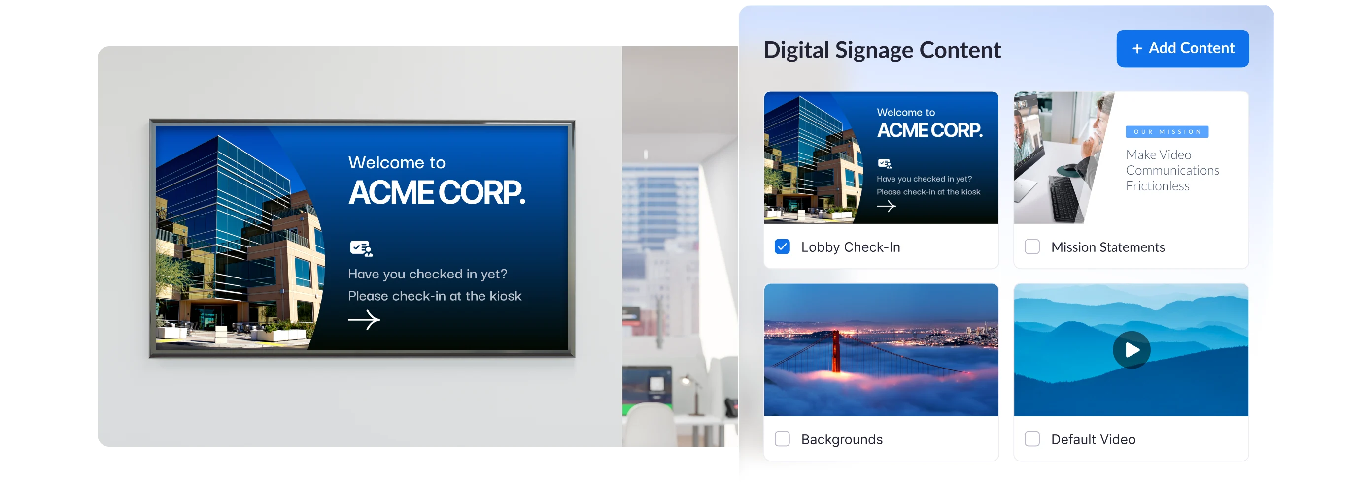Digital signage for smarter workplace screens