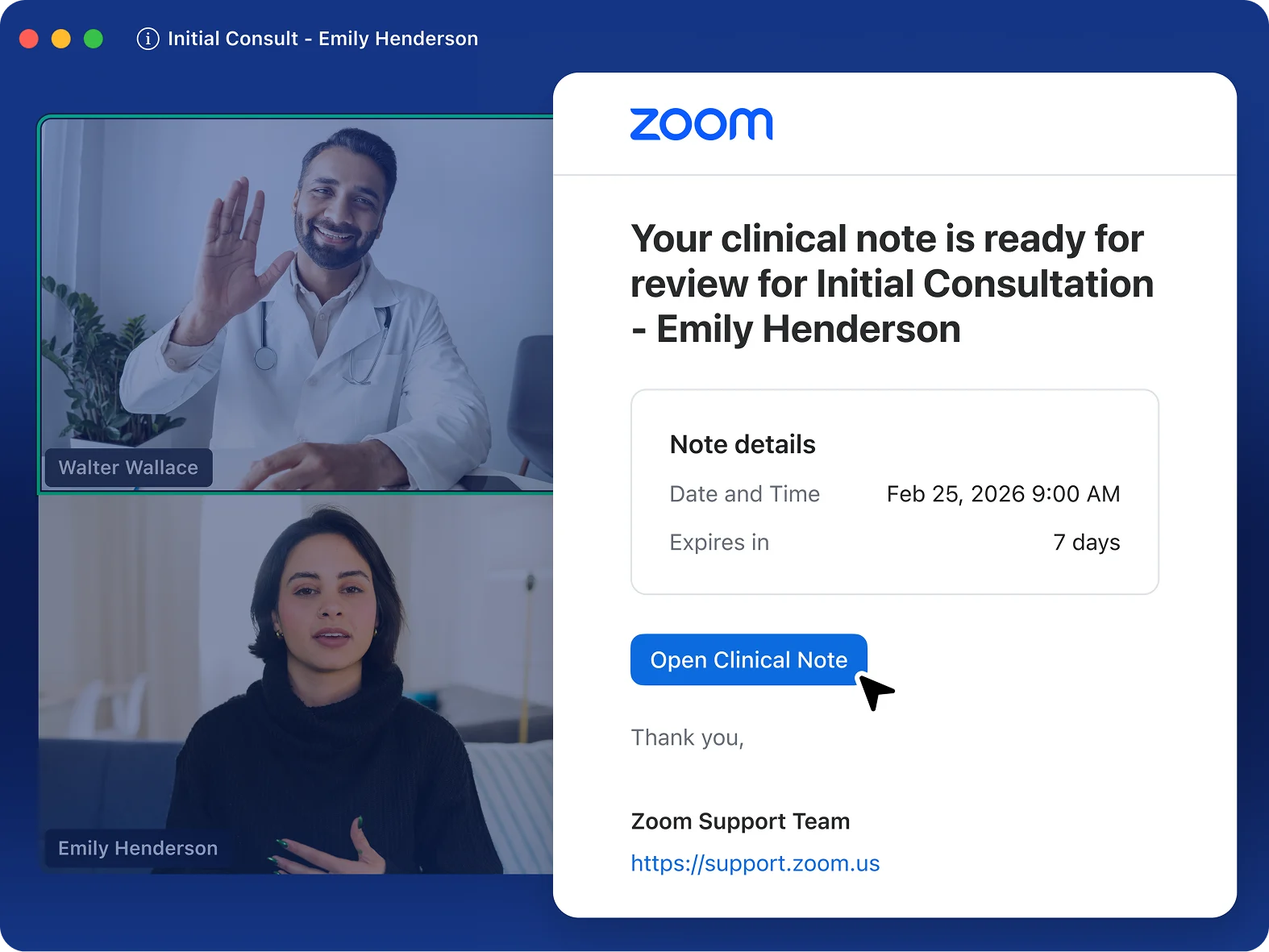 Draft clinical notes in 60 seconds or less