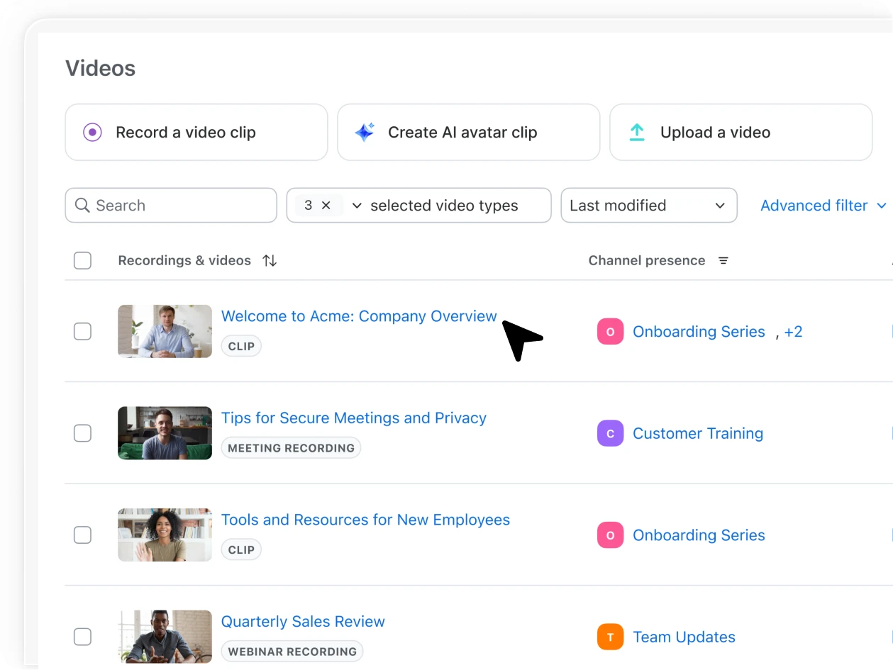 Turn recordings into organized playlists