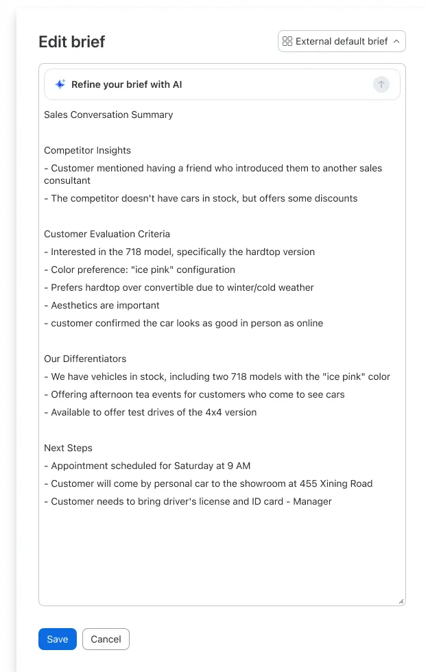 Modifiable Custom Briefs