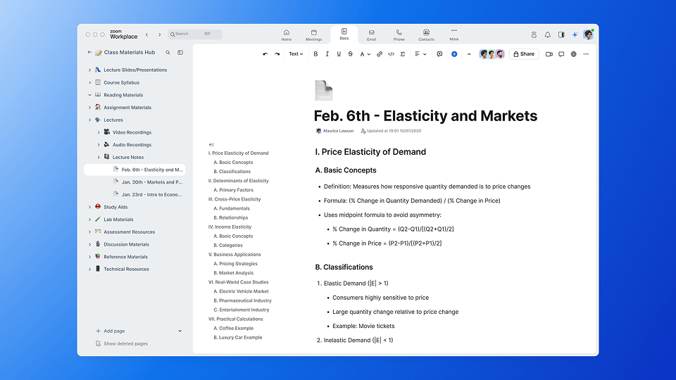 Organize class materials