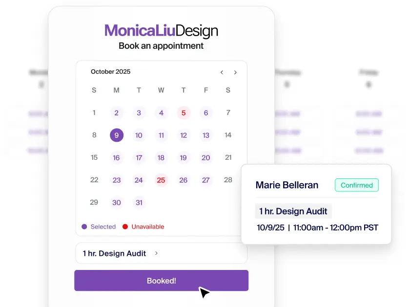 Embed booking on your website