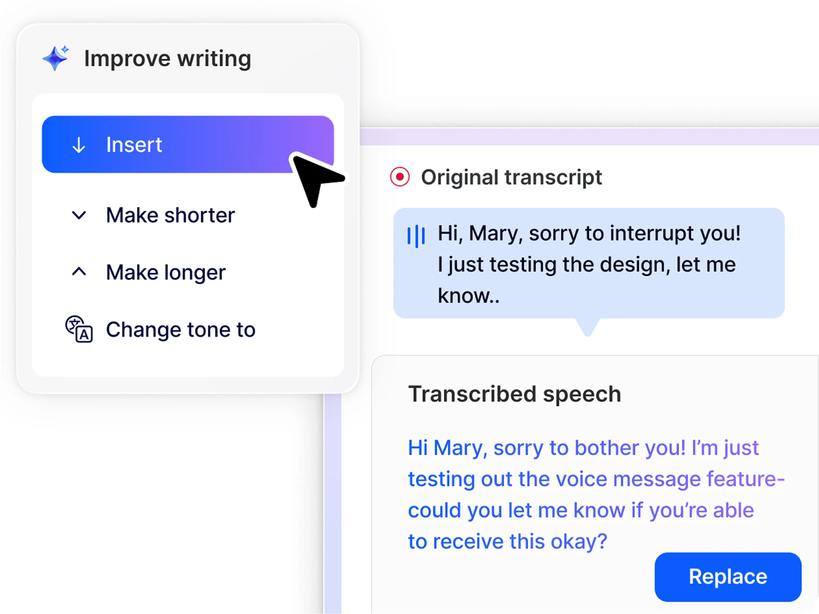 Enhance your professional voice with polished transcripts