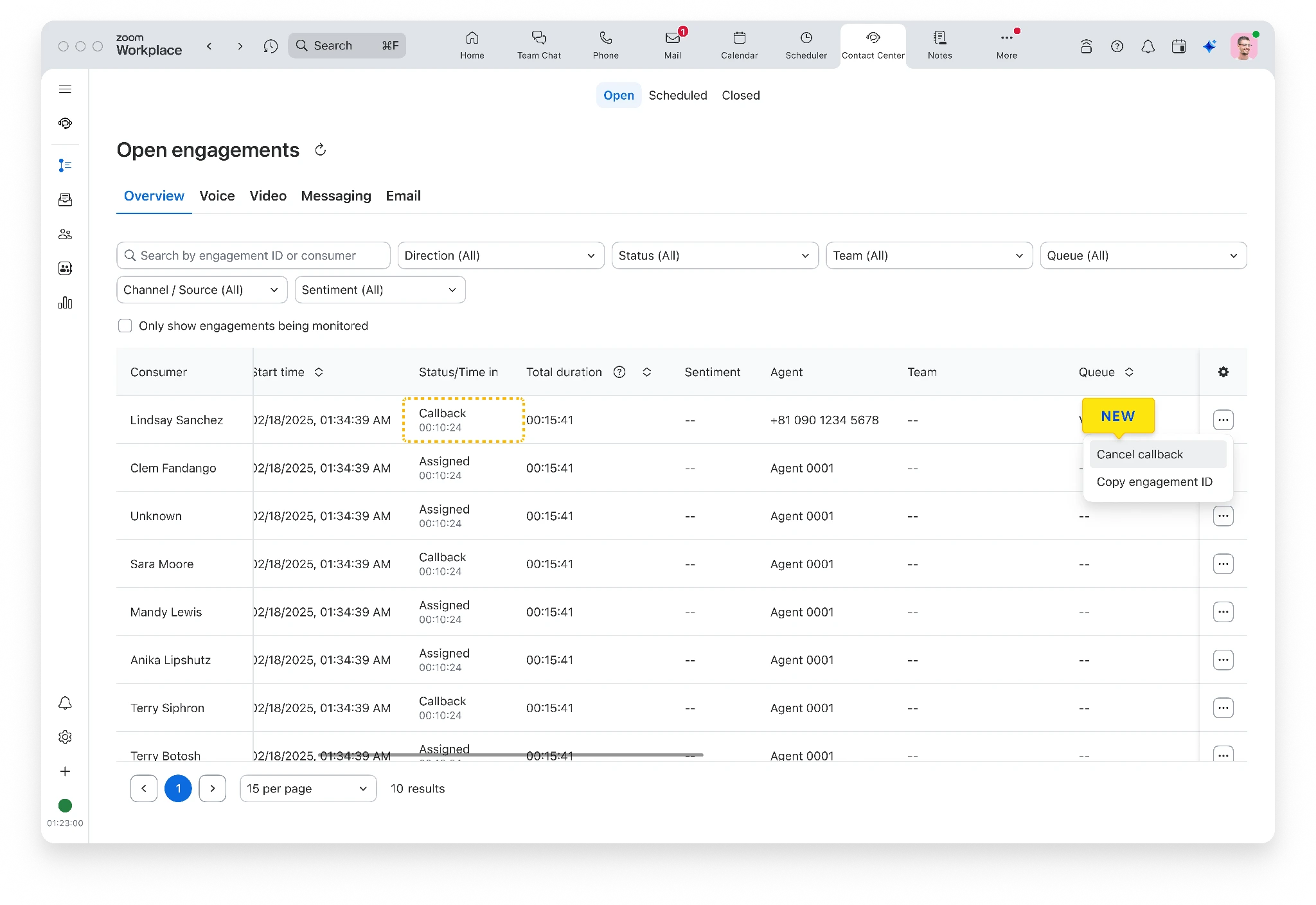 Enhanced Callback Visibility
