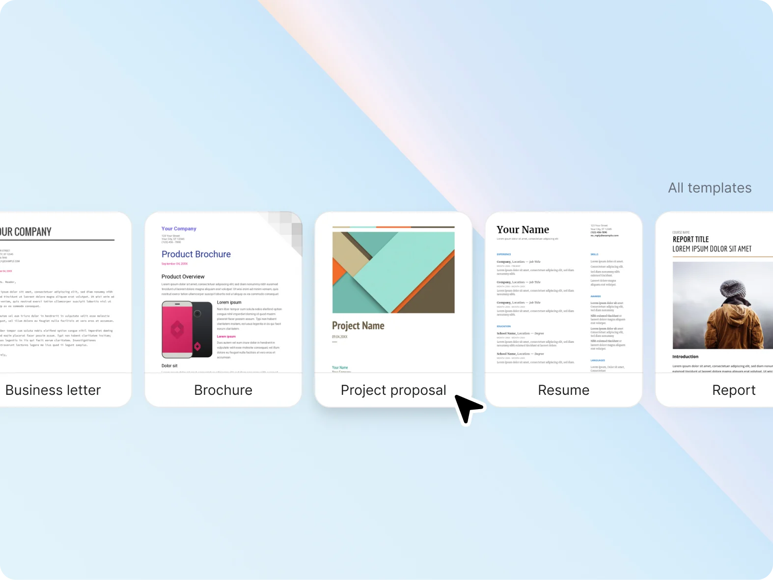 Enterprise-quality templates