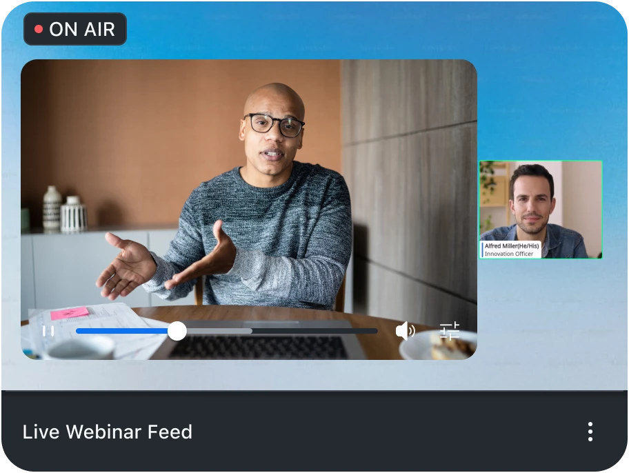 Produce webinars that look like events, not meetings