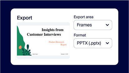 Export frames to PPTX