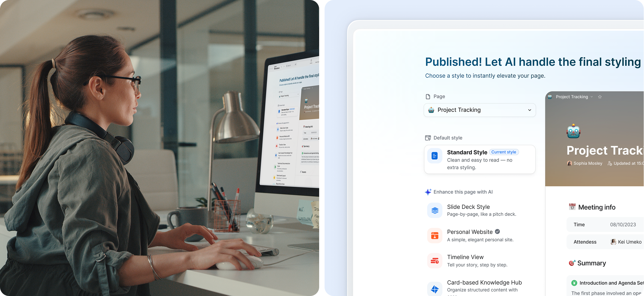 Generate content for pages with AI