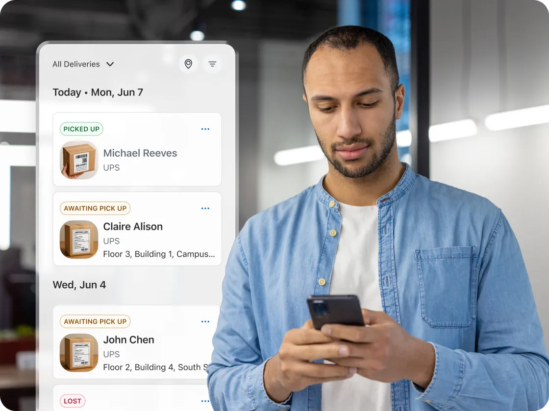 Get alerts about visitors and packages