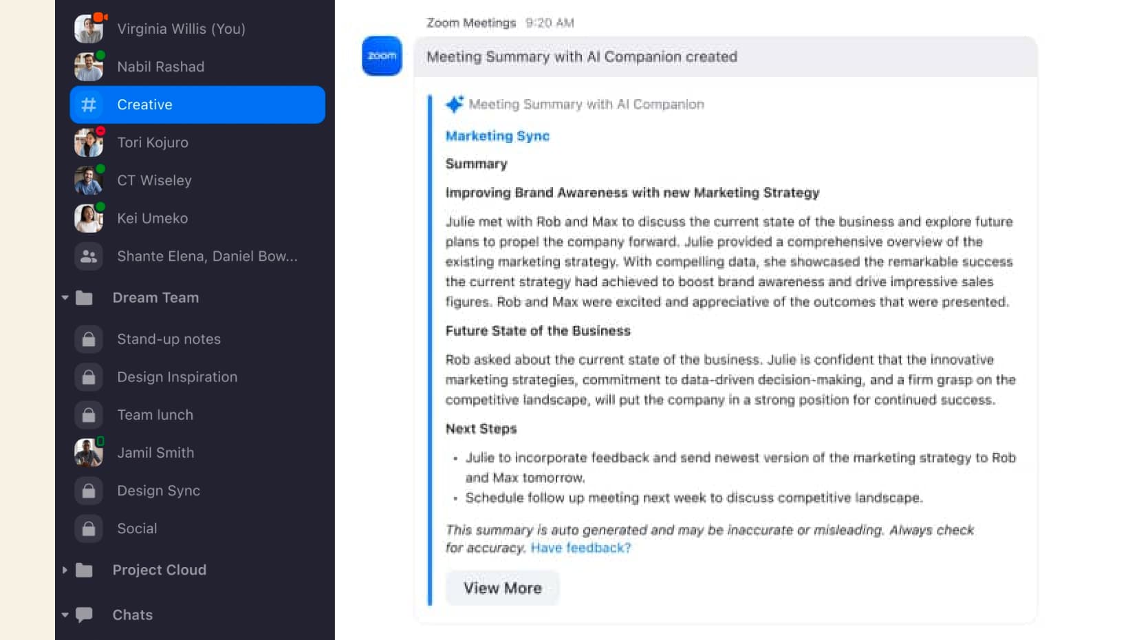 Get meetings summarized Get meetings summarized