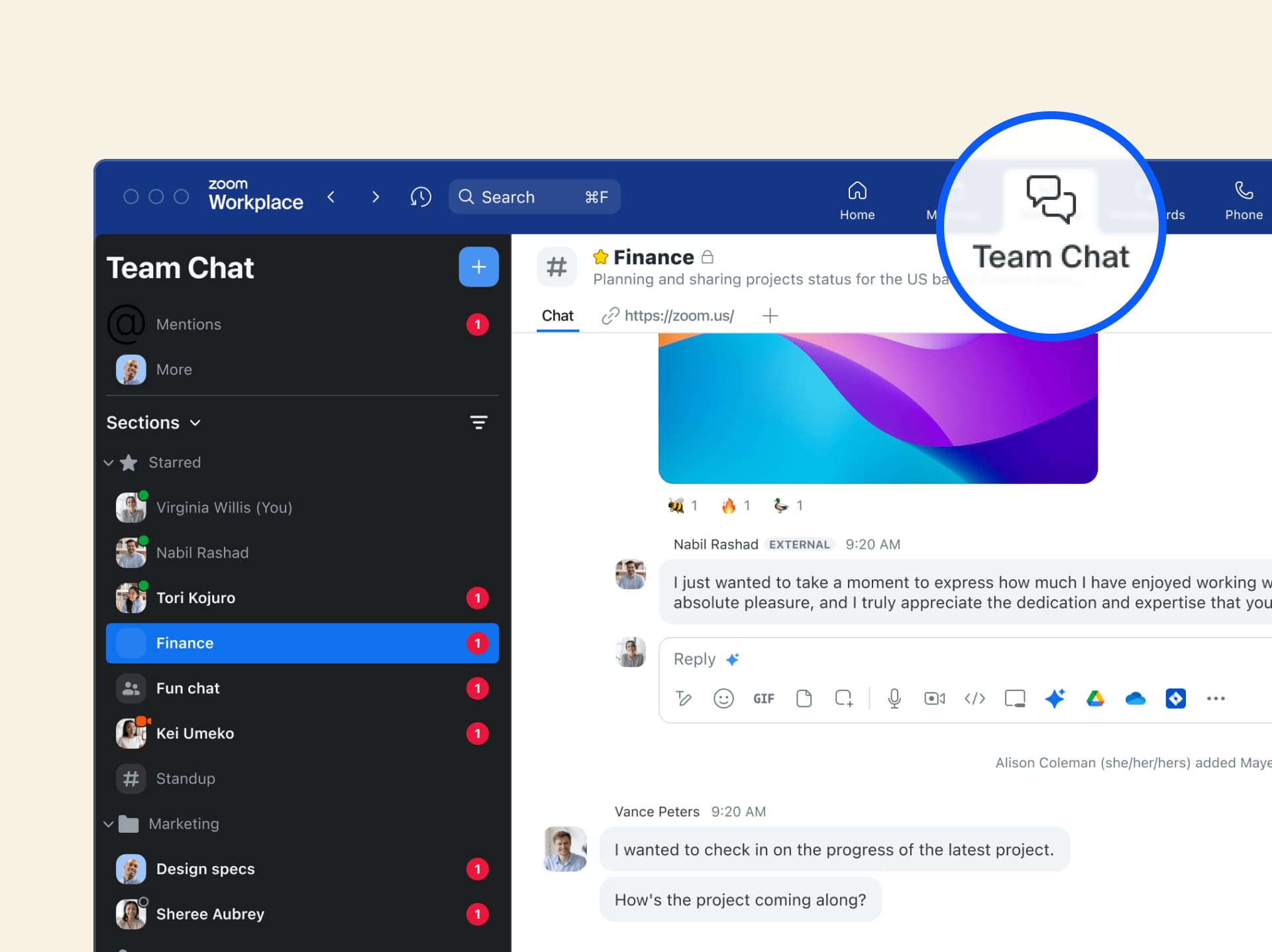 Get Meetings with Team Chat built in