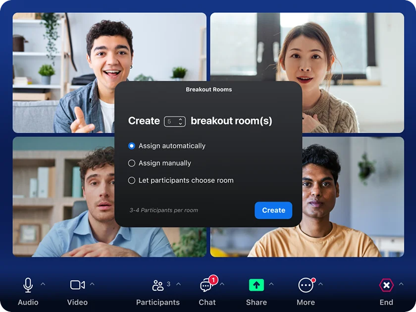 Get started with Zoom breakout rooms