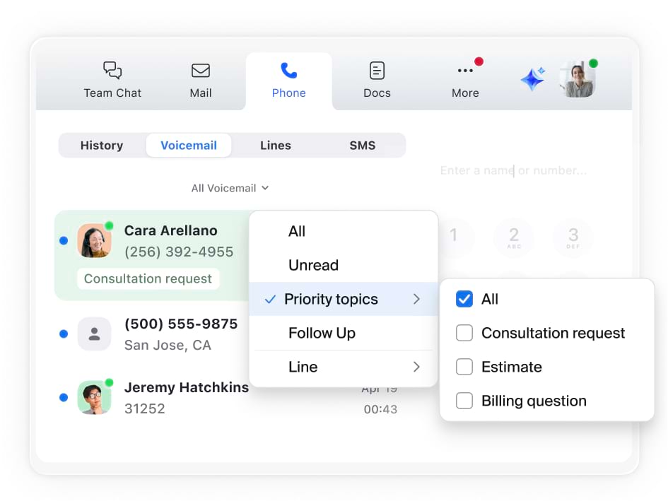 Get to priority voicemails faster