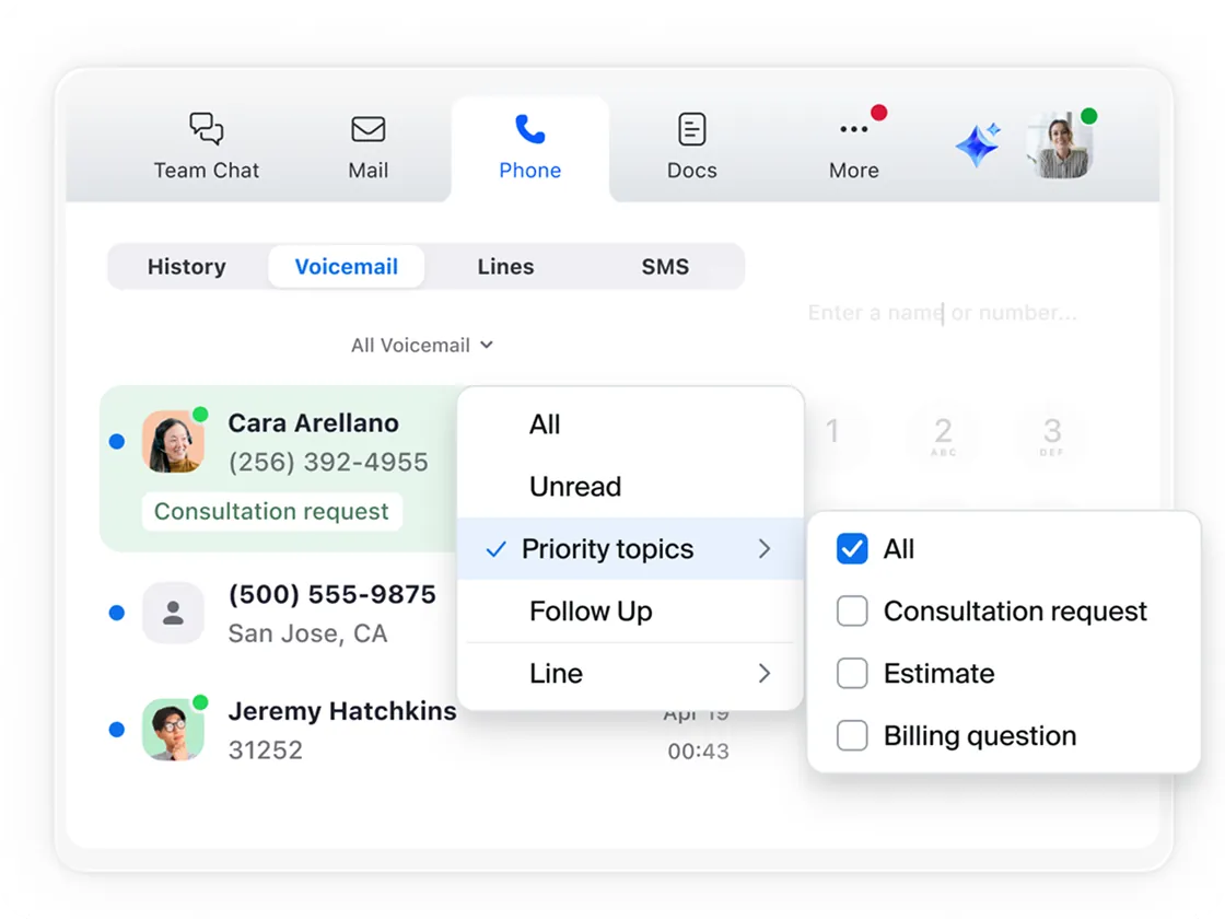 Get to priority voicemails faster