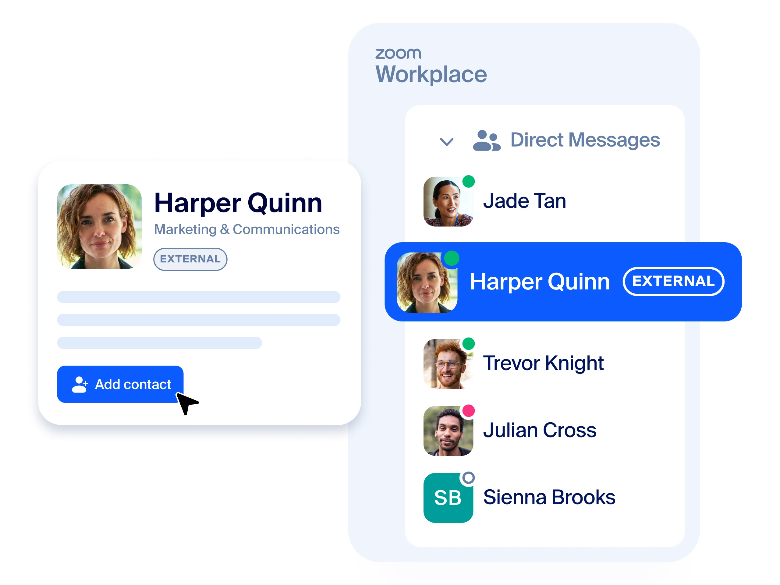 Easily collaborate with external contacts