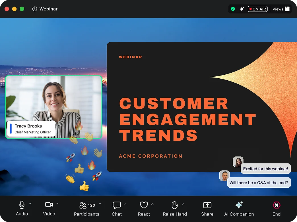 Deliver polished webinars with confidence