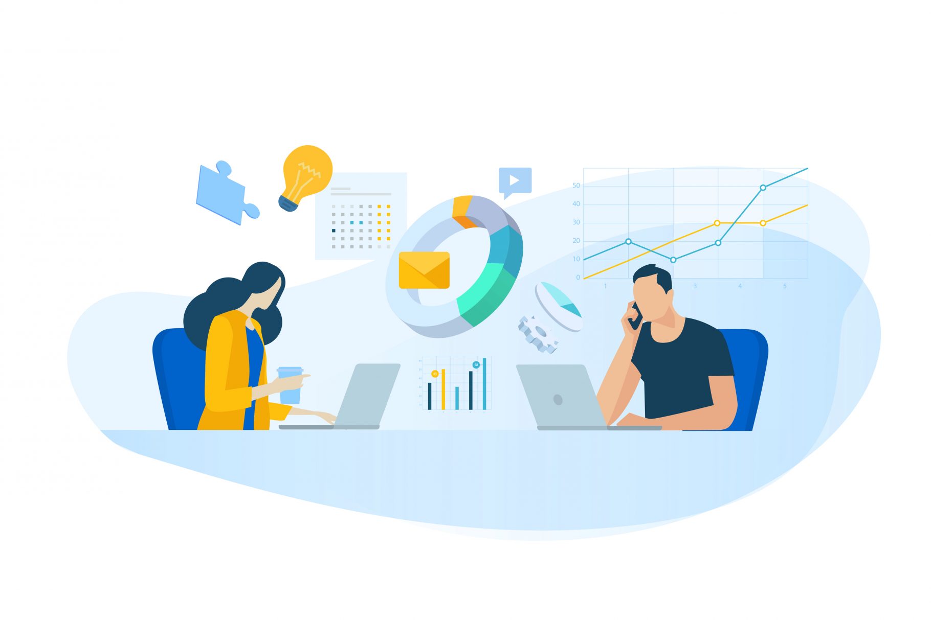 collaborating graphic