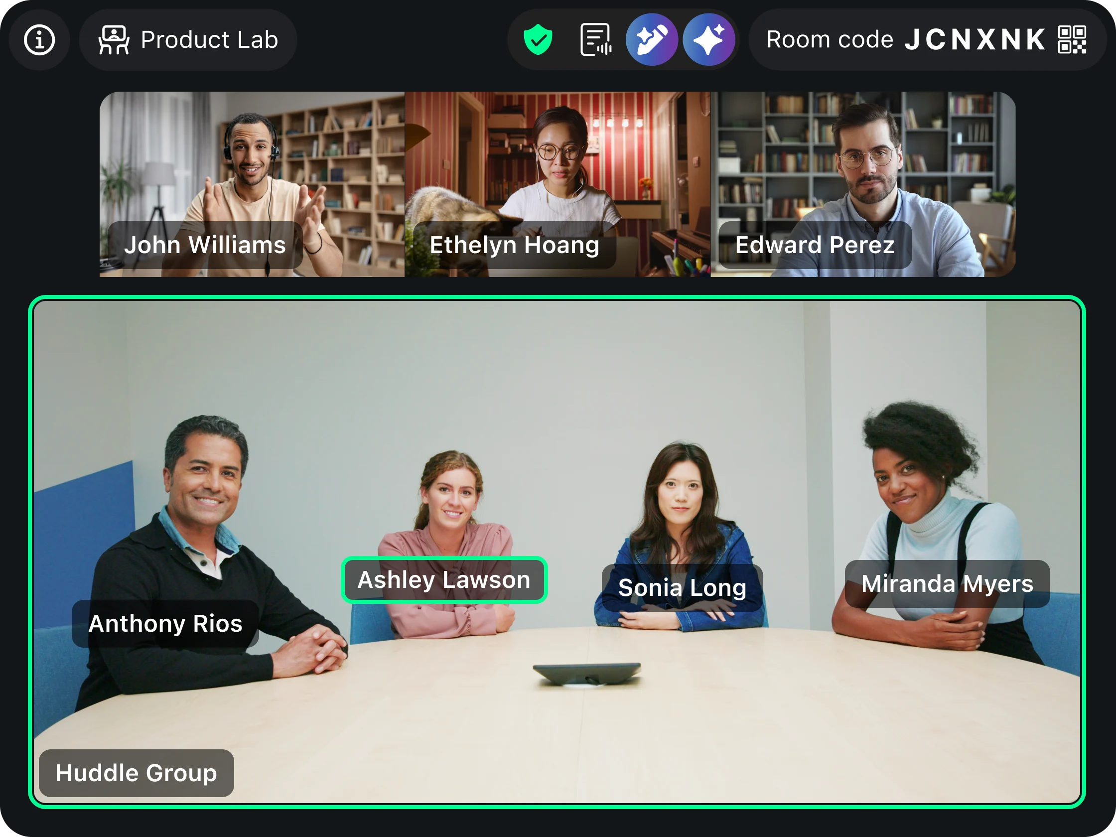 Identify speakers and attendees automatically