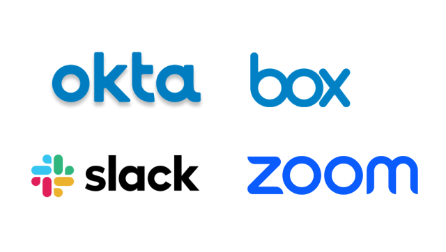 로고 - Okta, Box, Slack, Zoom