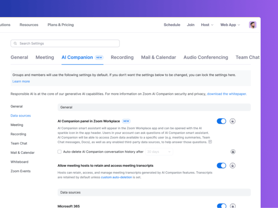 Account administrator controls