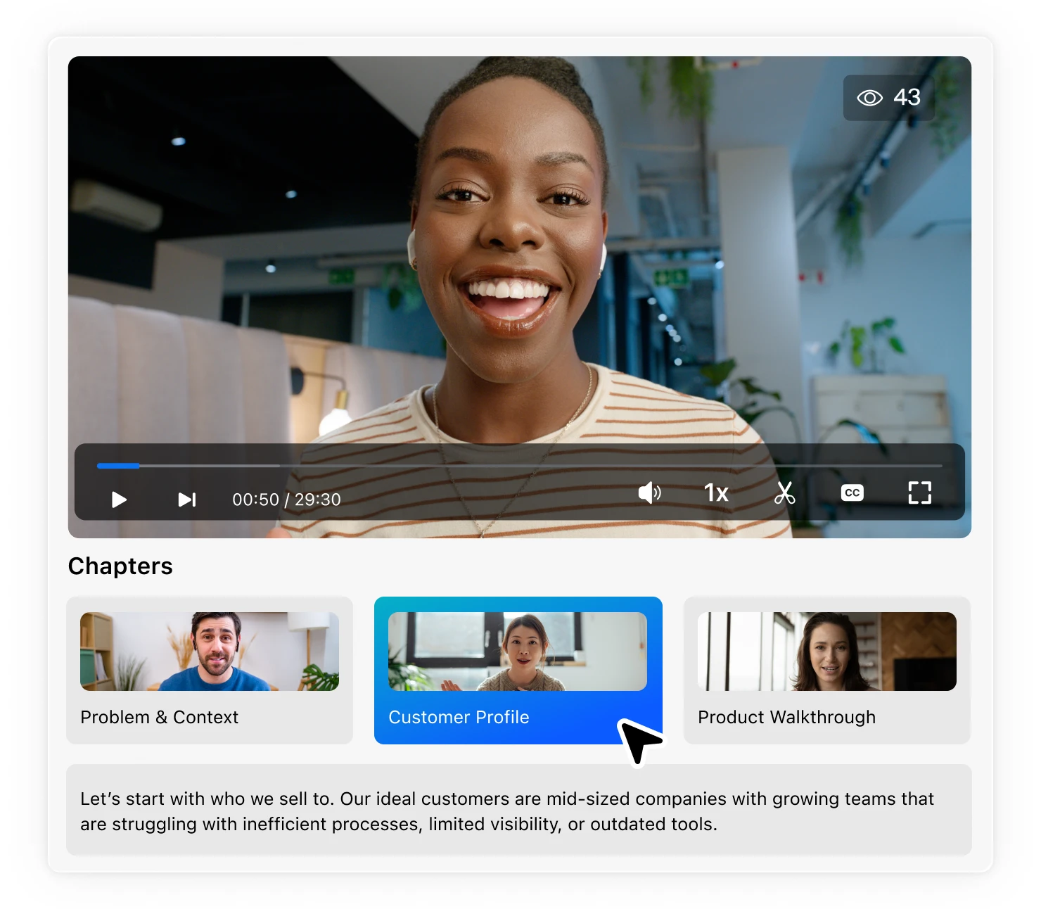 Accédez aux moments pertinents grâce aux chapitres intelligents