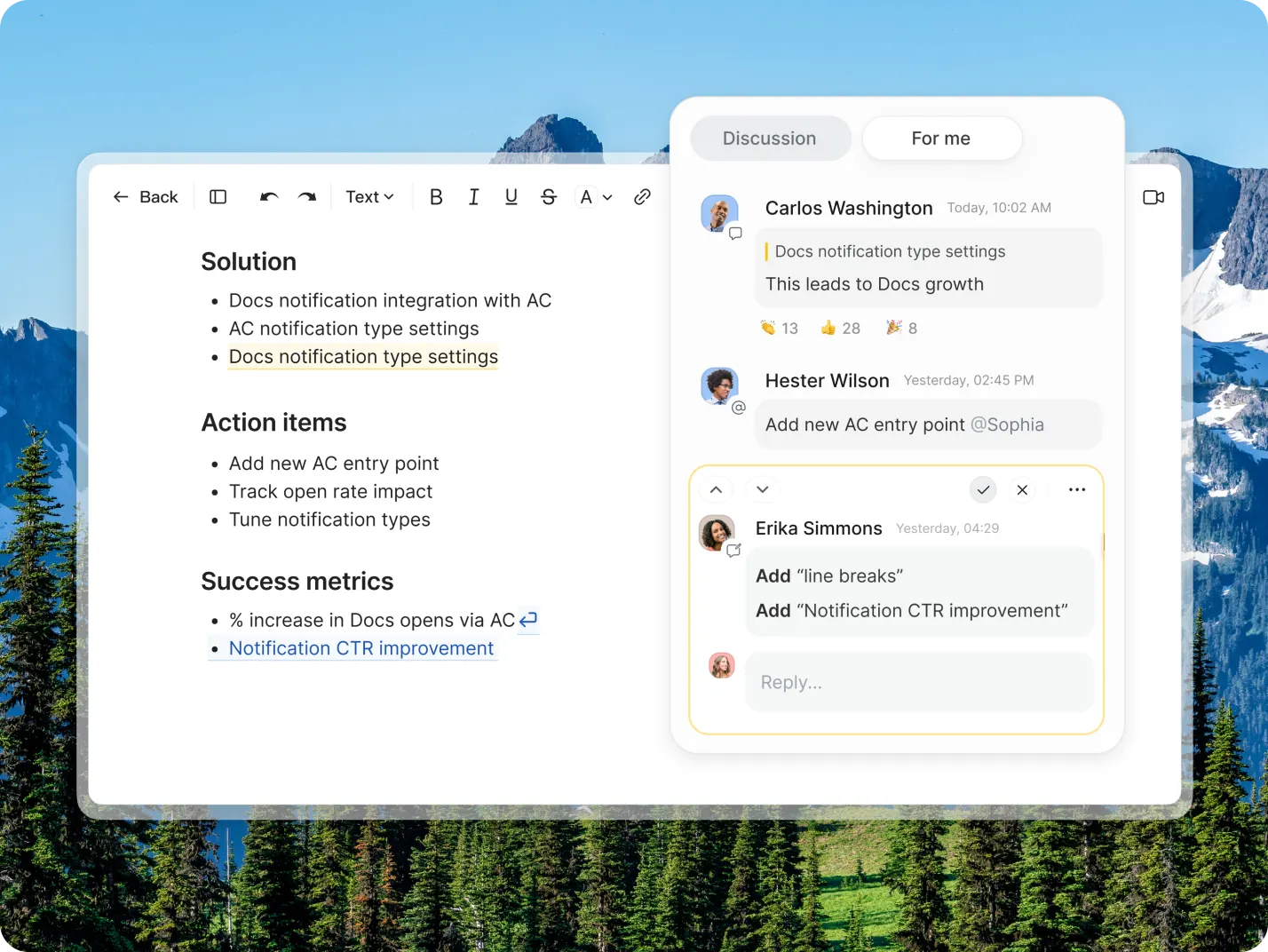 Turn meetings into working sessions