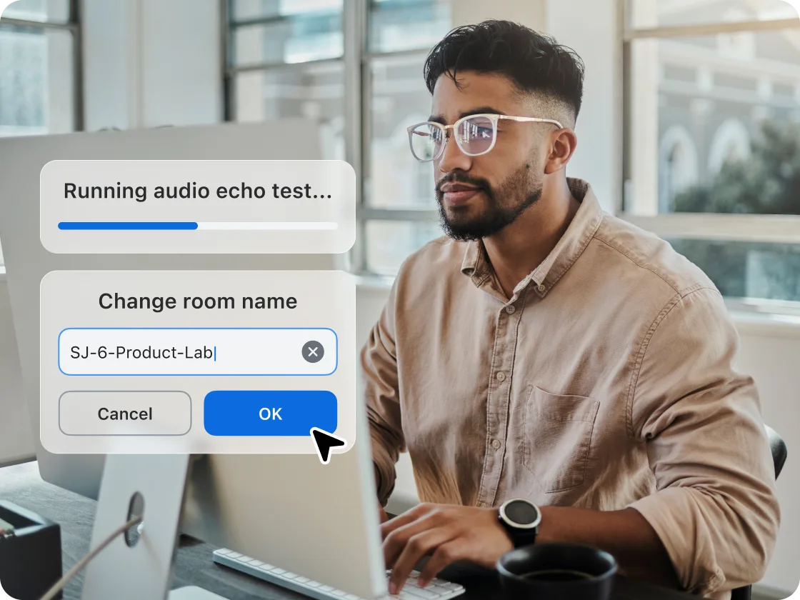 Manage rooms remotely