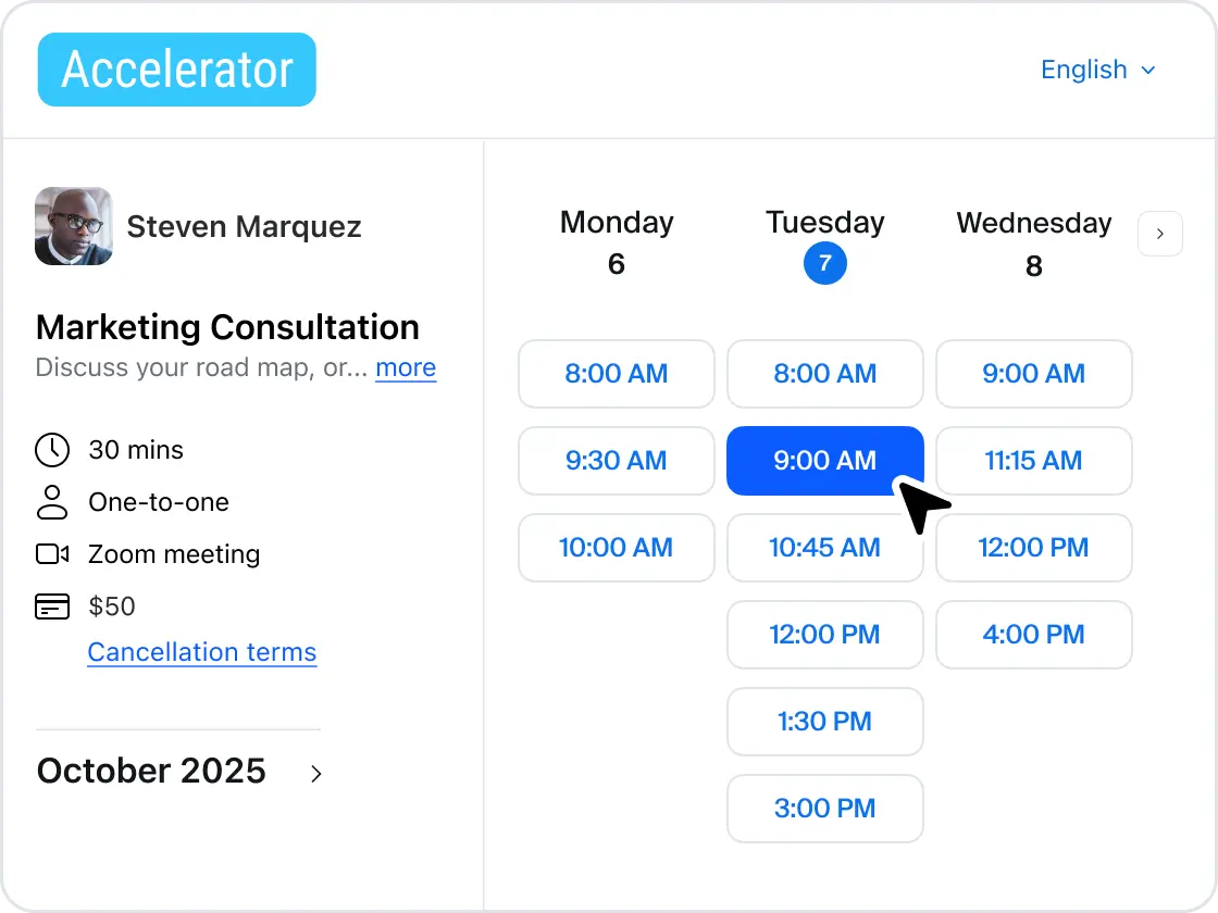 Match your booking page with your brand