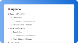 📆 Meeting Agenda