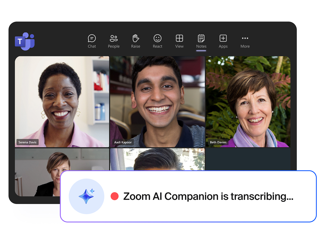 Get notes with AI Companion across your meetings