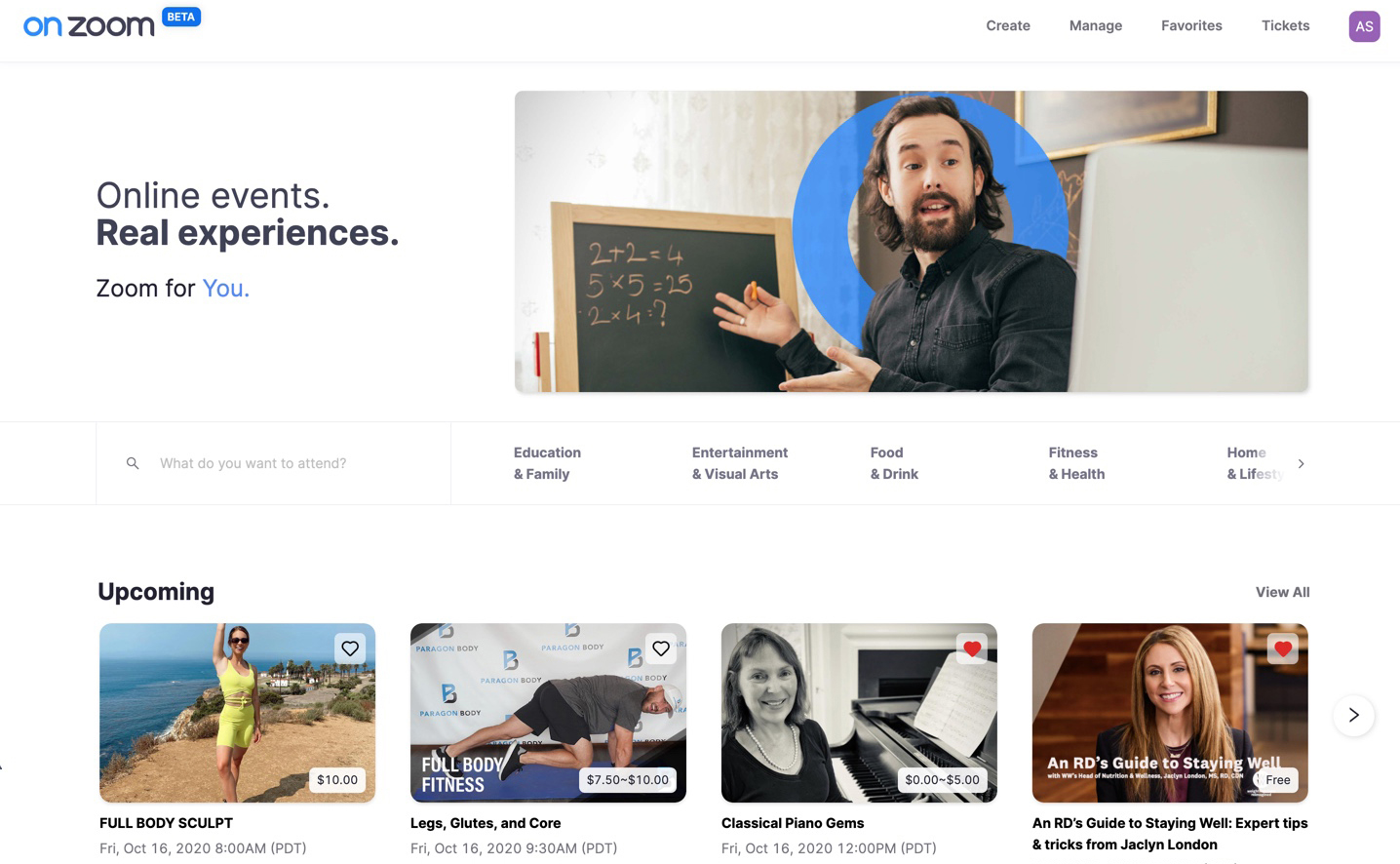 OnZoom Startseite