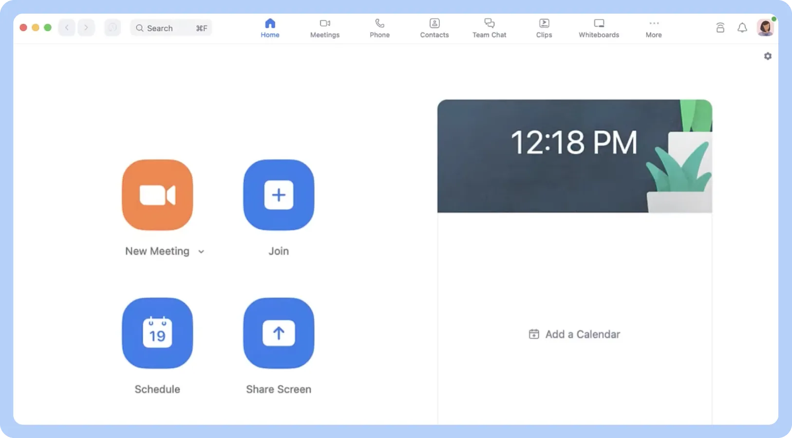 A screenshot of Zoom&rsquo;s interface