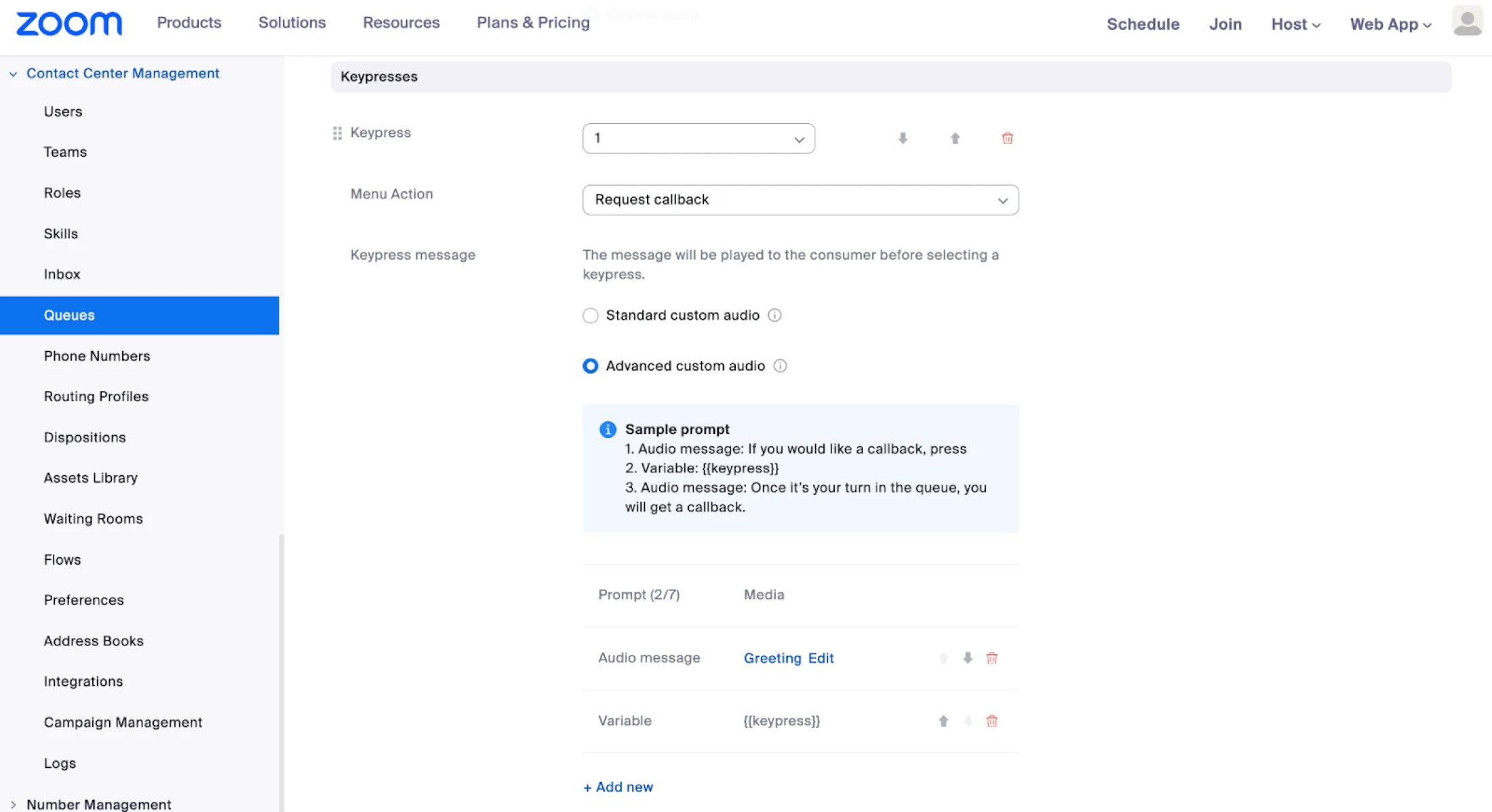 Pre-Recorded Audio for Voice Queues