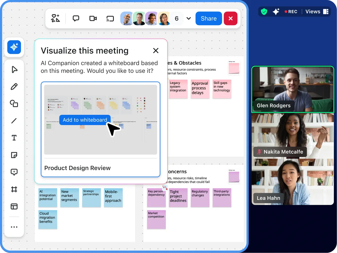 Generate boards from real-time meeting transcripts