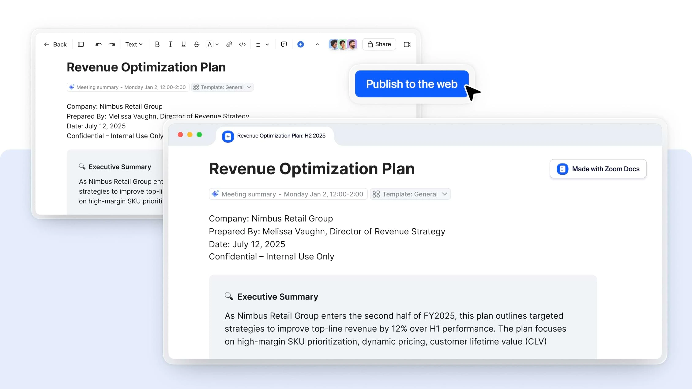 Publish pages