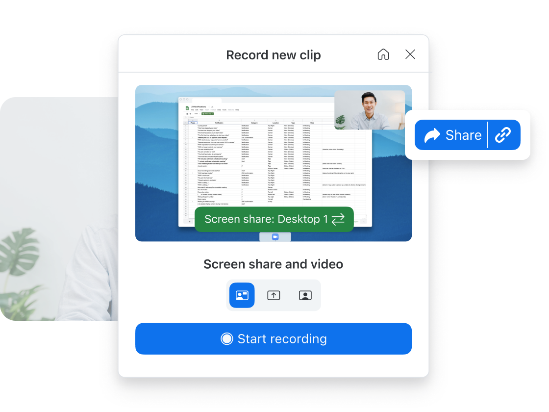 Record screenshare videos