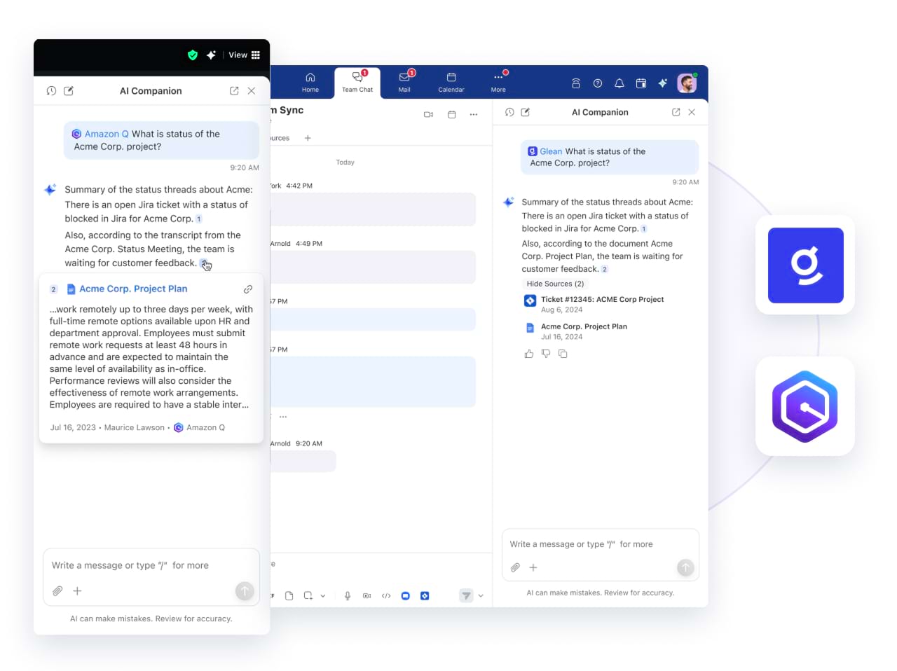Search across enterprise data sources